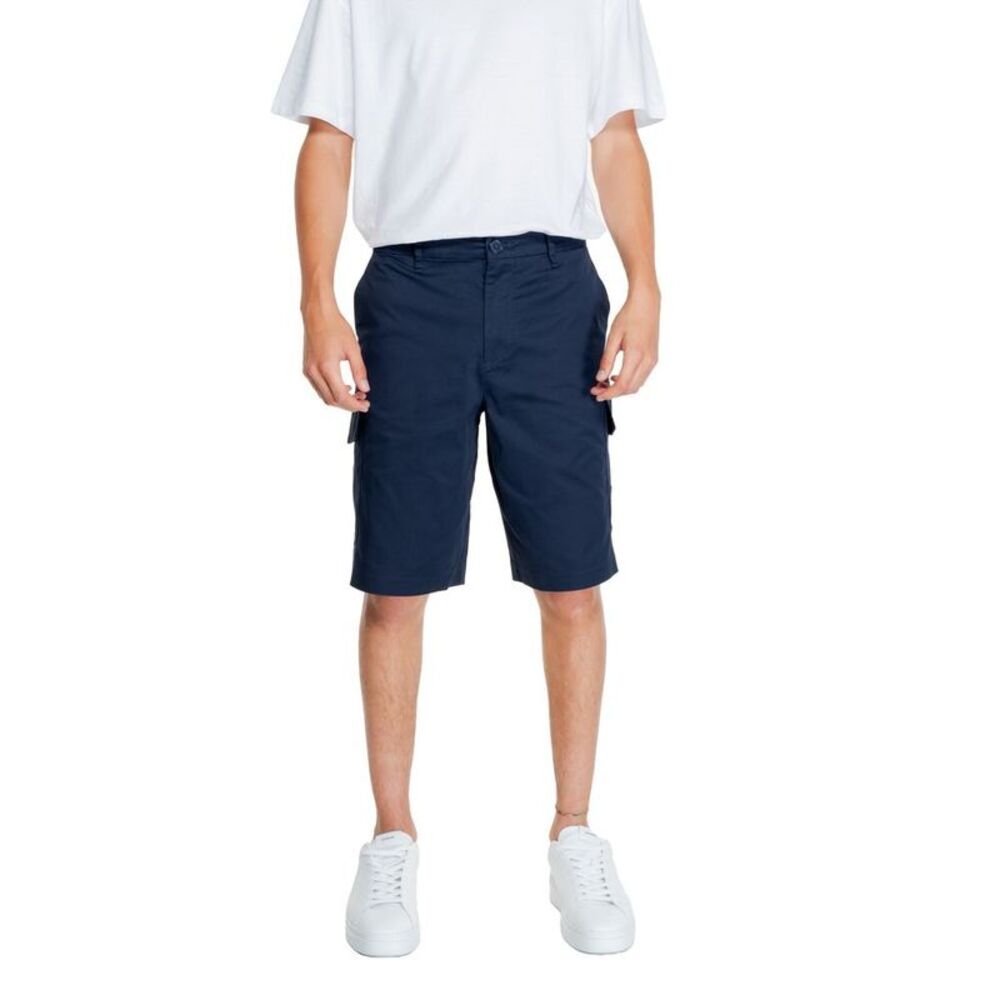 Armani Exchange Blue Cotton Bermuda Men's Shorts